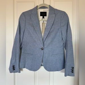 Banana Republic Linen Blazer Blue Sz 0P